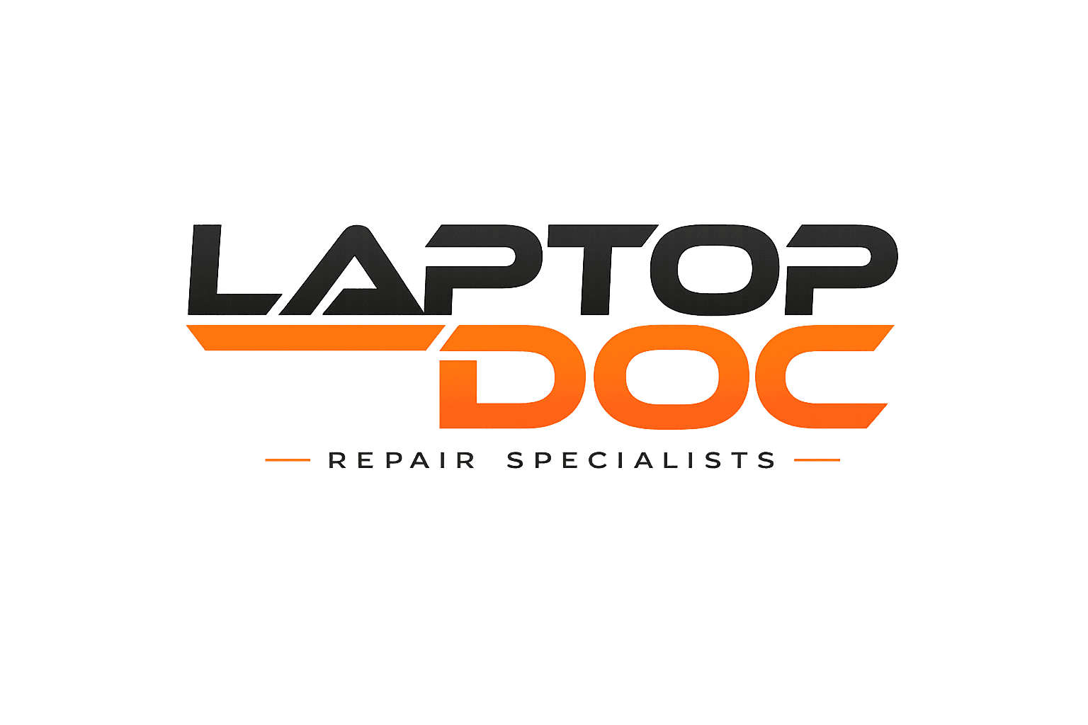 Laptop repair and resale shop logo