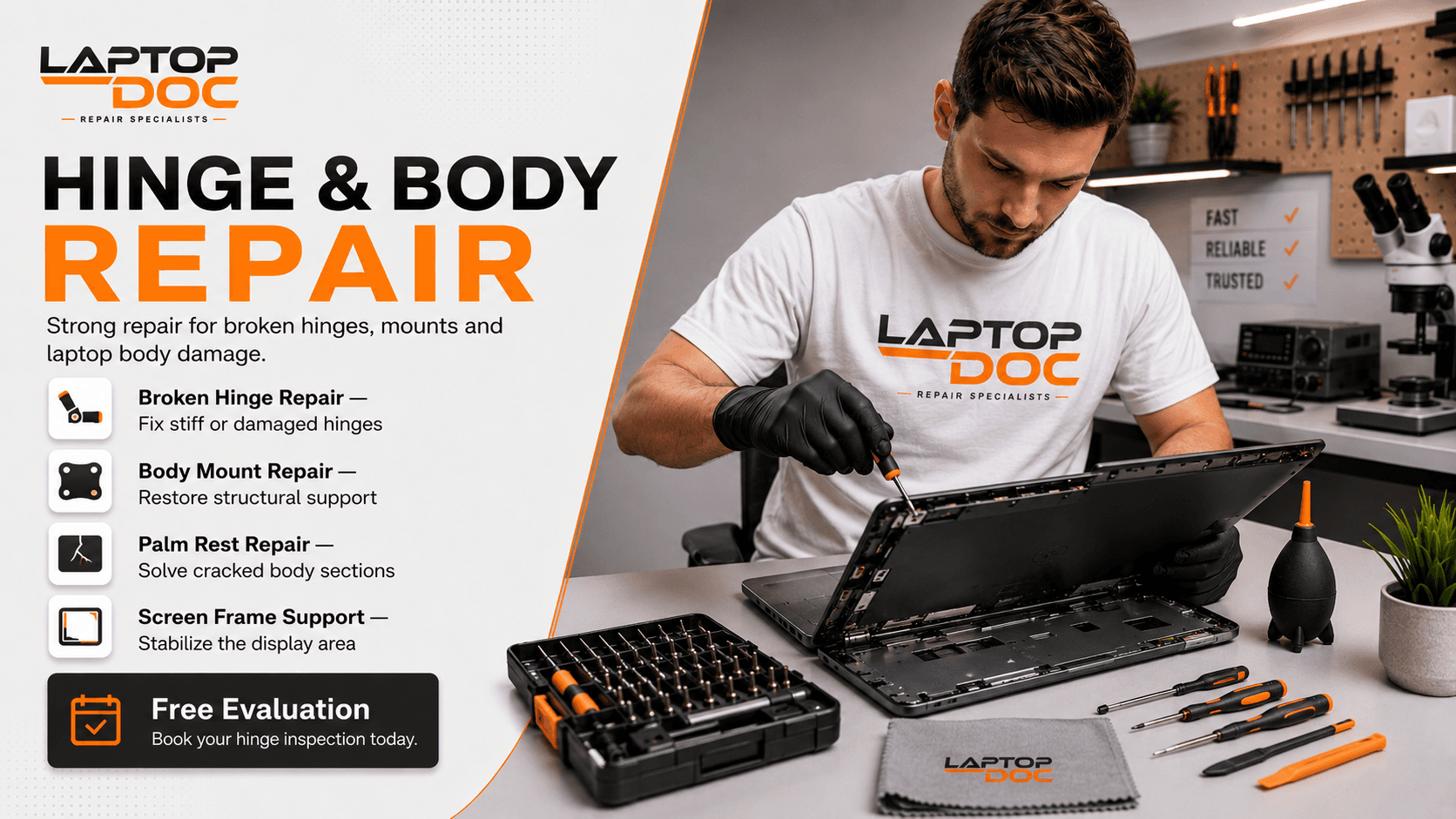 Hinge & Body Repair by LaptopDoc in Chandigarh Tricity