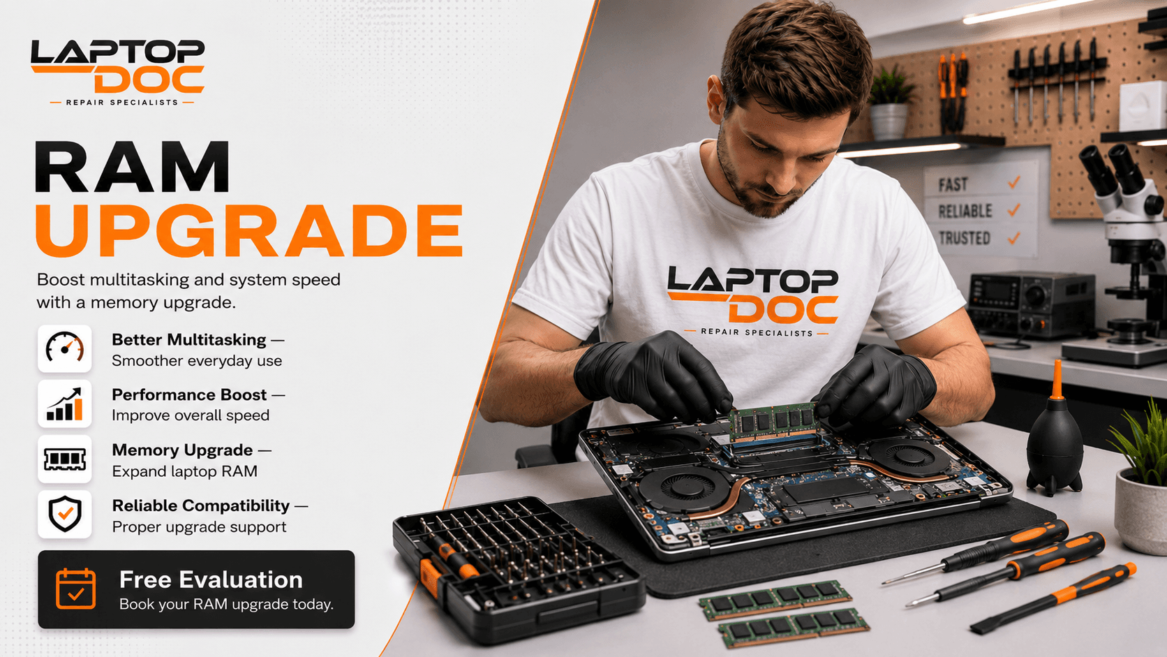 RAM Upgrade by LaptopDoc in Chandigarh Tricity